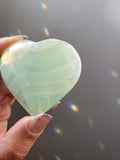 Pistachio Calcite Heart