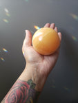 Large Orange Calcite Sphere