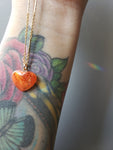Sunstone Heart Necklace